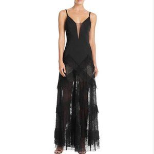 BCBGMaxAzria Black Avaline Lace Gown